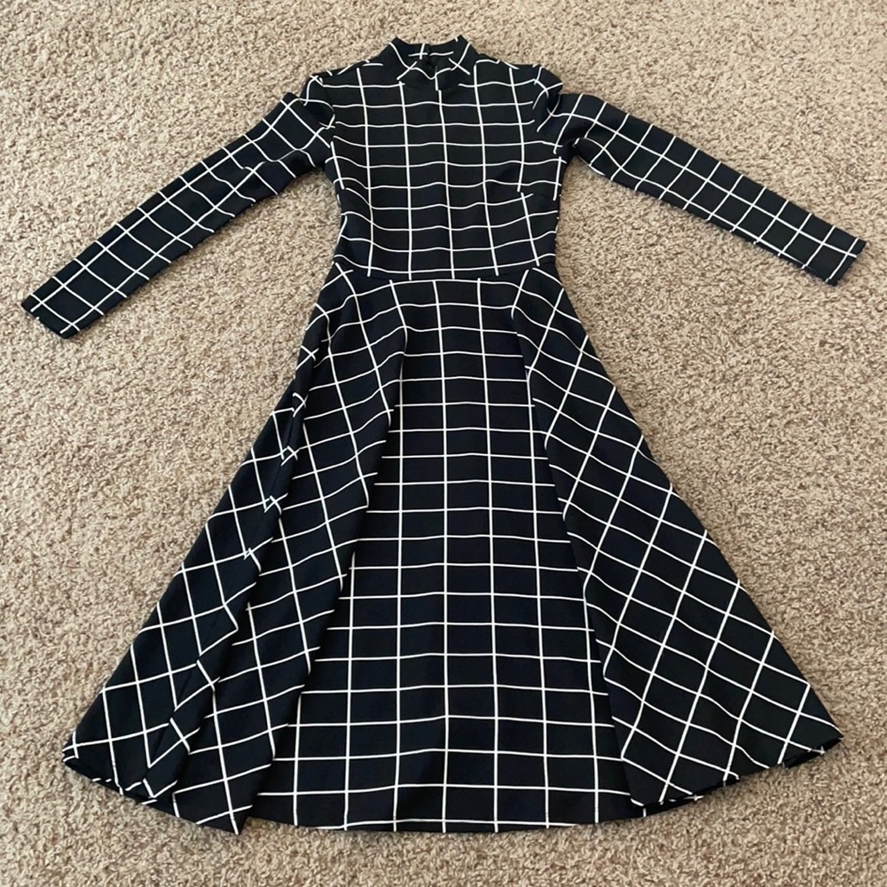 Shein, small, long sleeved, black dress